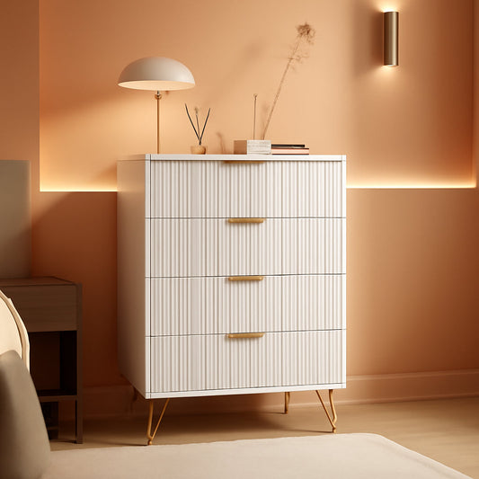White Dresser With Gold Pulls Contemporary Furniture