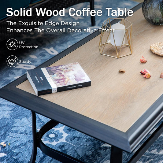 Upgraded Wicker Metal Patio Furniture Set with Cushions