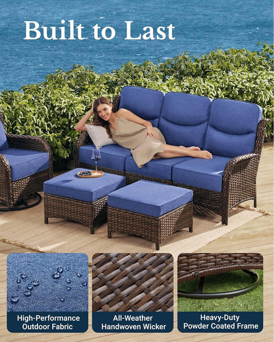 Luxury Outdoor Patio Furniture Set with Thick Cushions