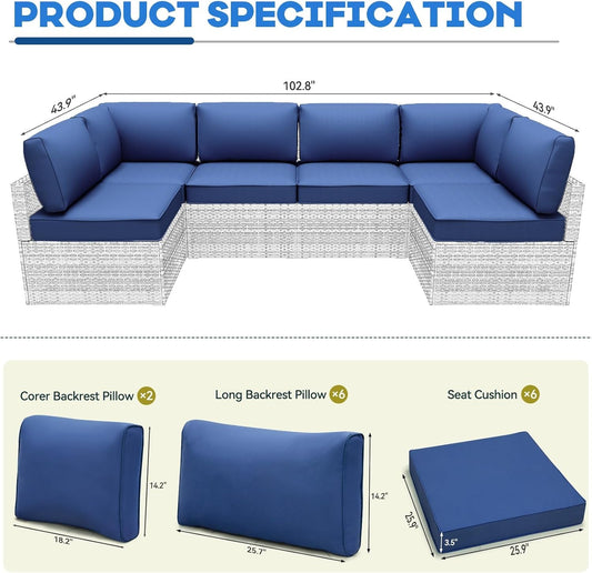 Water-Resistant Outdoor Cushions for Patio Furniture Sets